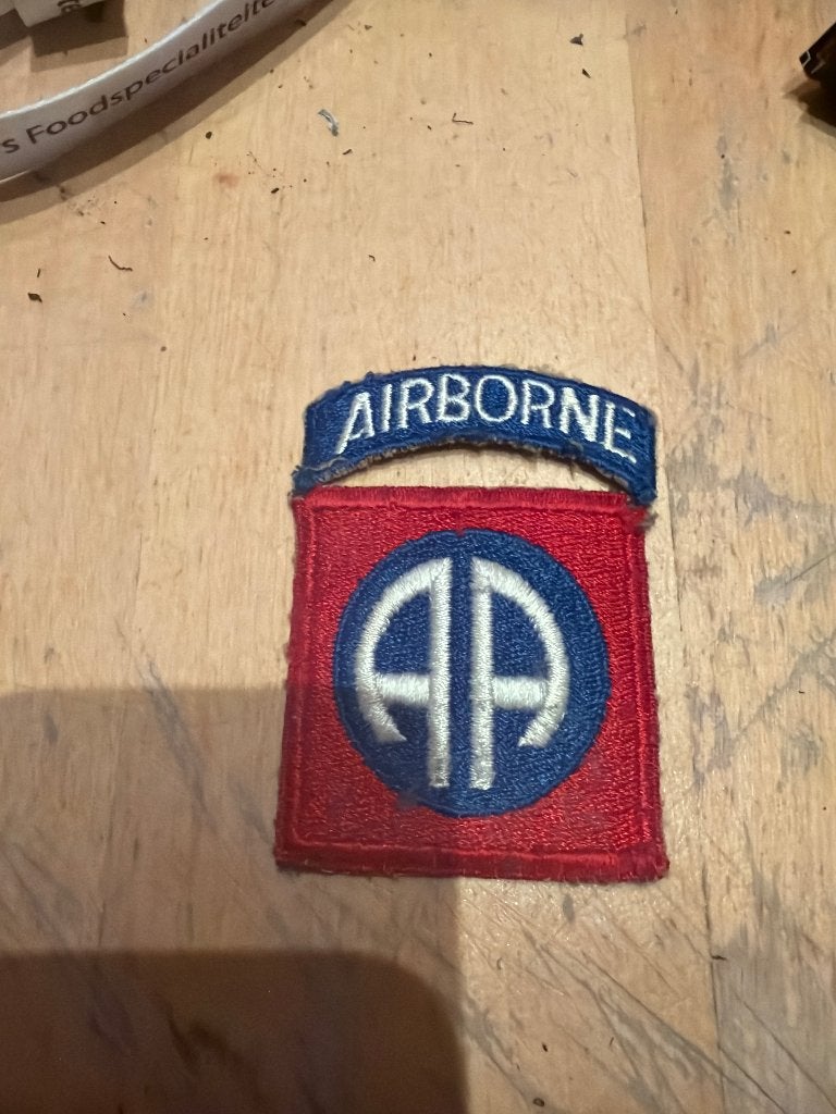 82nd airborne patch 1945, Ophalen of Verzenden, Luchtmacht, Amerika, Embleem of Badge