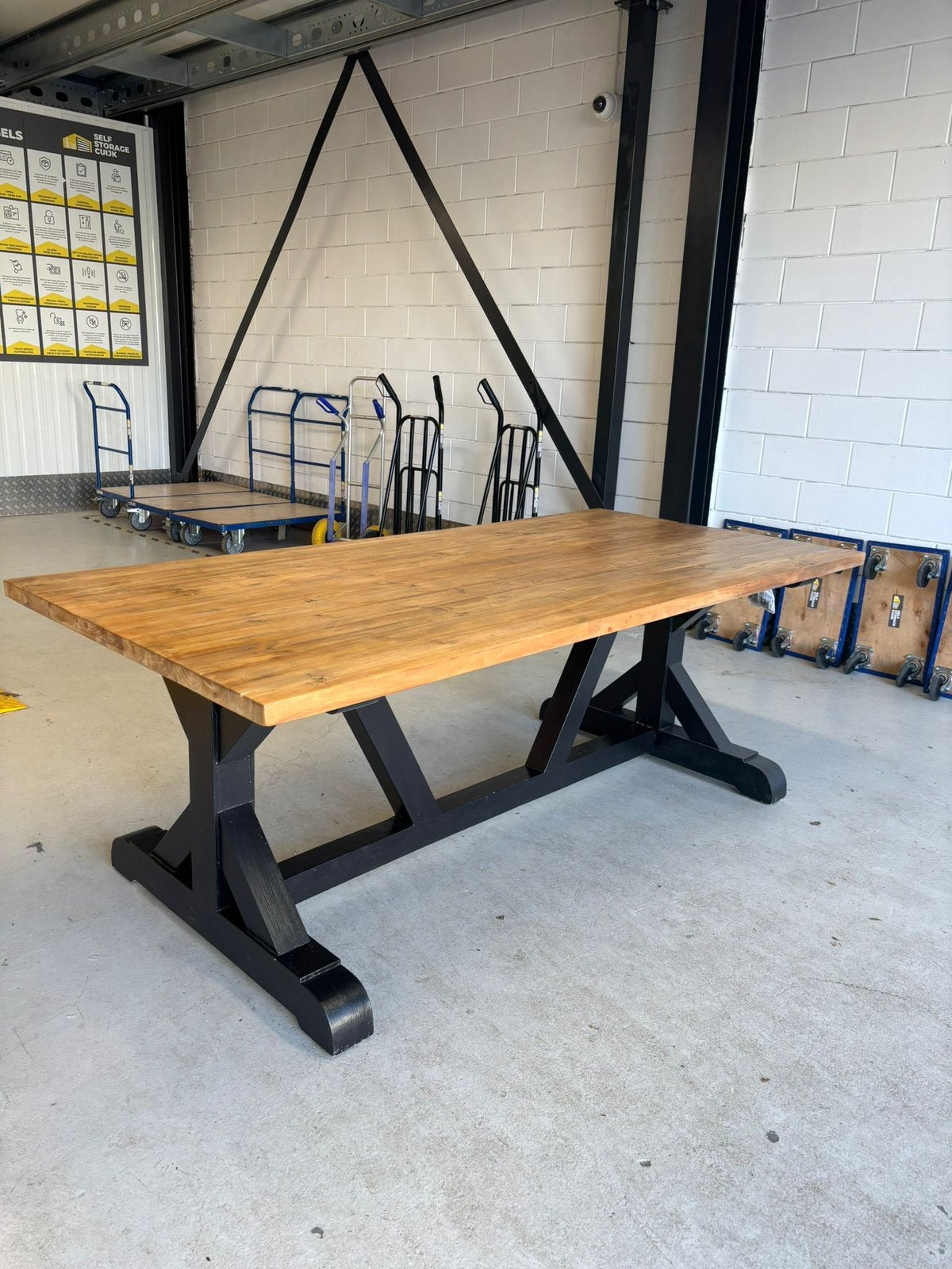 Teakhout Eettafel 220x104cm, Ophalen, Zo goed als nieuw