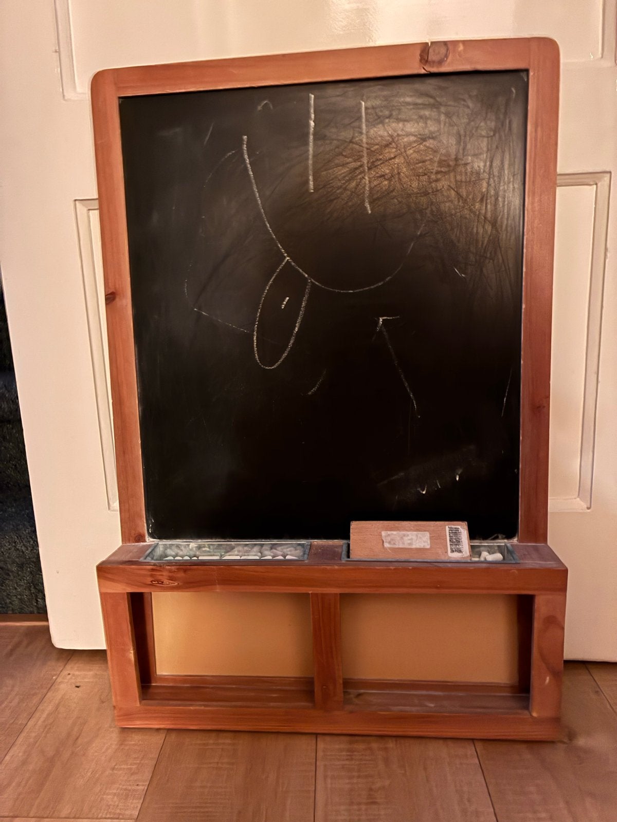 Kinder vintage krijtbord met houten frame, Ophalen, Gebruikt, Knutselen