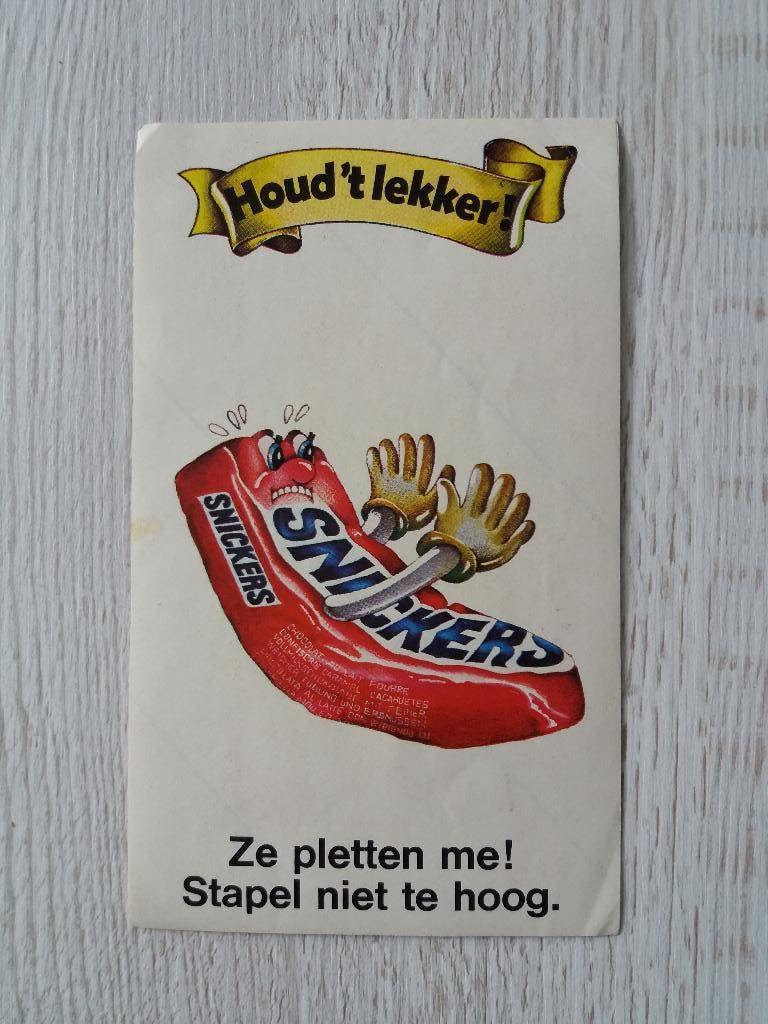 sticker Houd't lekker Snickers Ze pletten me! Stapel niet te, Verzamelen, Ophalen of Verzenden, Zo goed als nieuw, Merk
