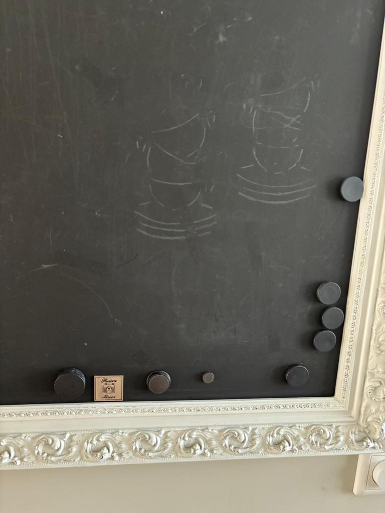 Decoratief Krijtbord/ magneetbord met Barok Lijst, Riviera madon, Riviera mason, Ophalen of Verzenden, Zo goed als nieuw
