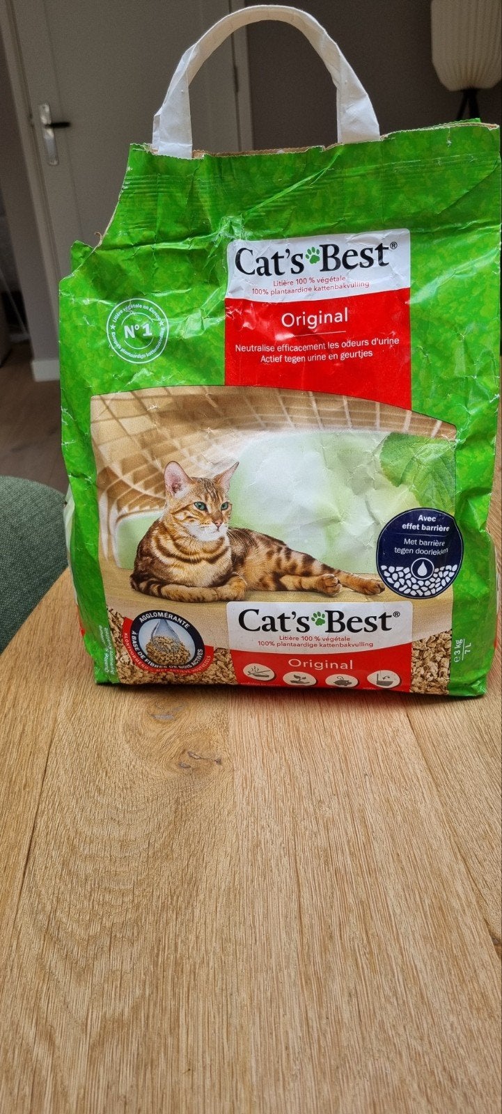 Gratis: halve zak ecologische kattenbakkorrels / kattengrit, Ophalen