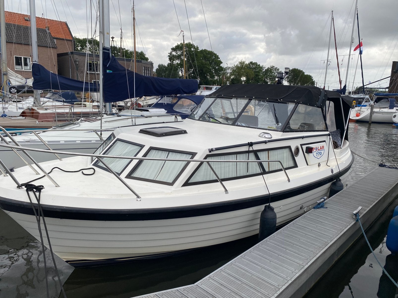 Polar 770 Spitsgatter met Yanmar 4JH 86 pk en boegschroef, Watersport en Boten, Overige merken, 70 cm, Binnenboordmotor, Diesel