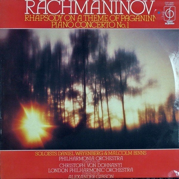 LP - Rachmaninov - Rhapsody on a theme of Paganini, Beschermende buitenhoes, Ophalen of Verzenden, Zo goed als nieuw, 12 inch