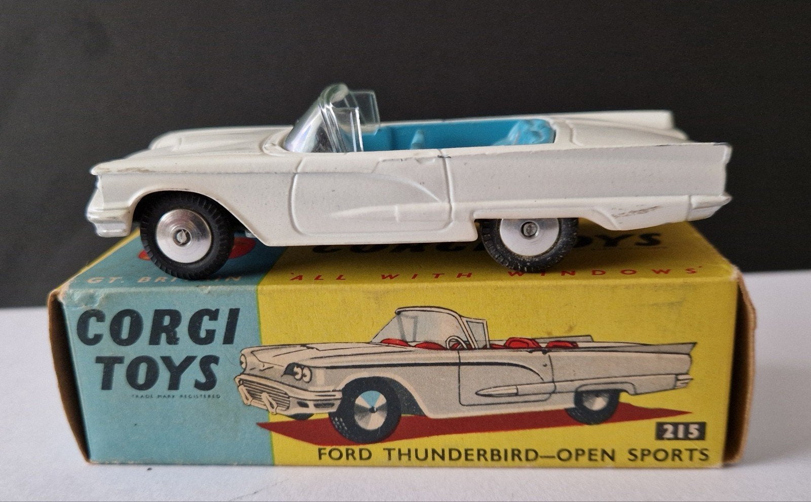 Corgi Toys (215) Ford Thunderbird Open Sports, Verzenden, Gebruikt, Auto, Corgi