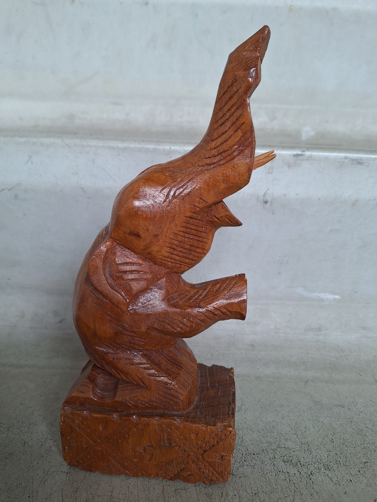 Houten olifant beeldje - 26 cm hoog, Ophalen of Verzenden, Gebruikt, Dier