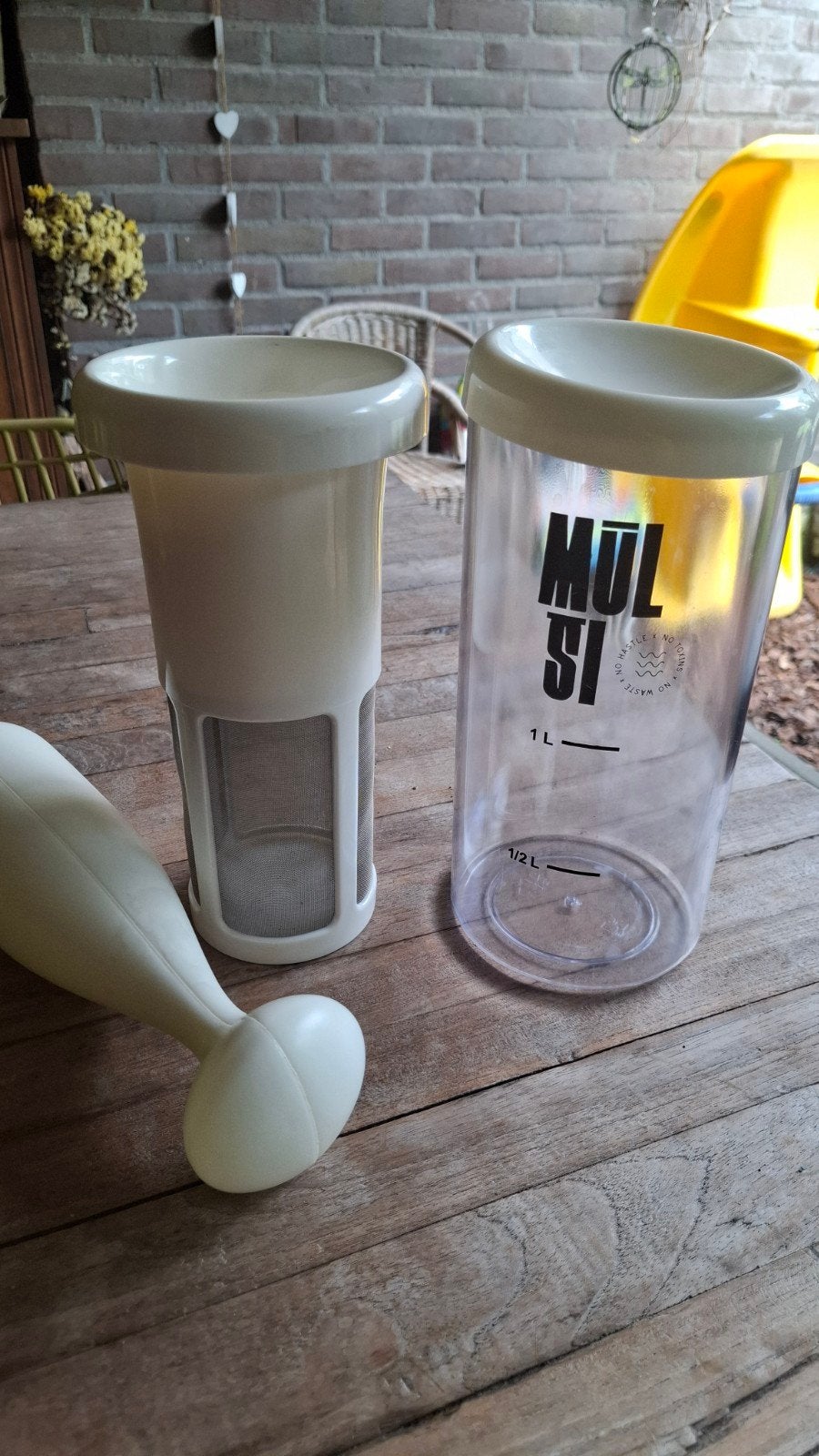 Mülsi melkmaker- Handmatig - 1 liter, Ophalen, 1 tot 2 liter, Zo goed als nieuw, Vaatwasserbestendig