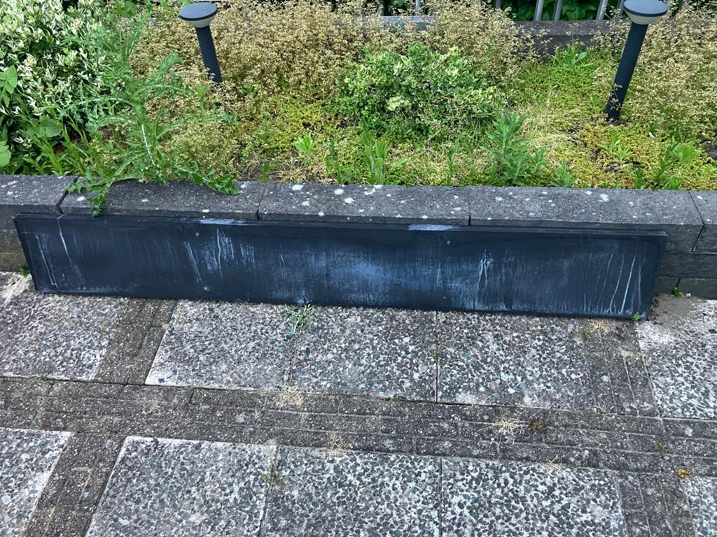 Nieuwe betonplaat voor hout-beton schutting, Ophalen, Gebruikt, Overige materialen, 50 tot 100 mm