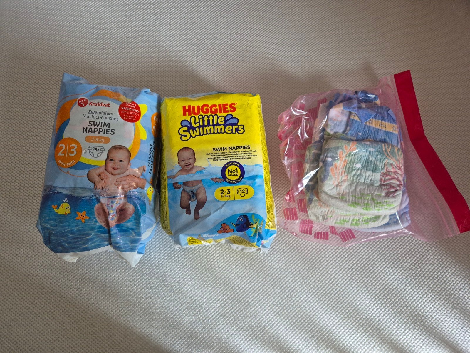 Zwemluiers maat 2-3 (3 t/m 8 kg), Huggies, Jongetje of Meisje, One size, Nieuw