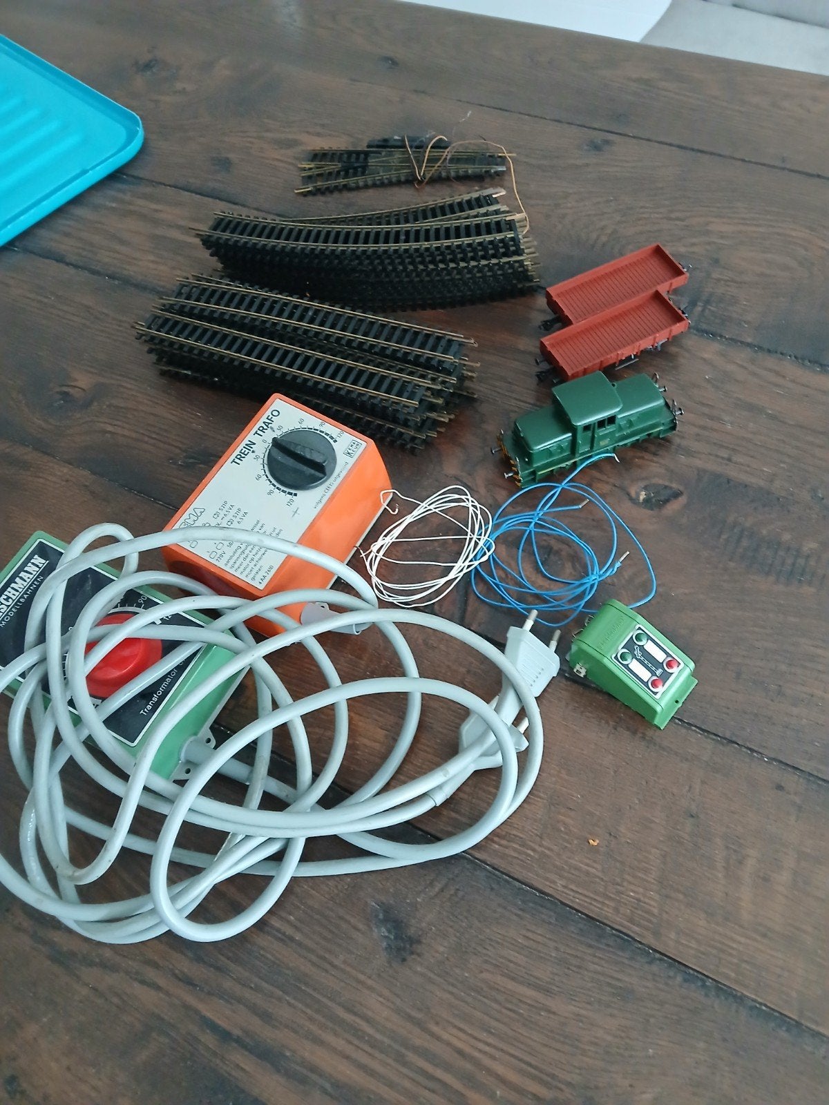 Fleischmann Treinset met Locomotief, wagons en Rails, Ophalen, Gelijkstroom, Fleischmann, Analoog