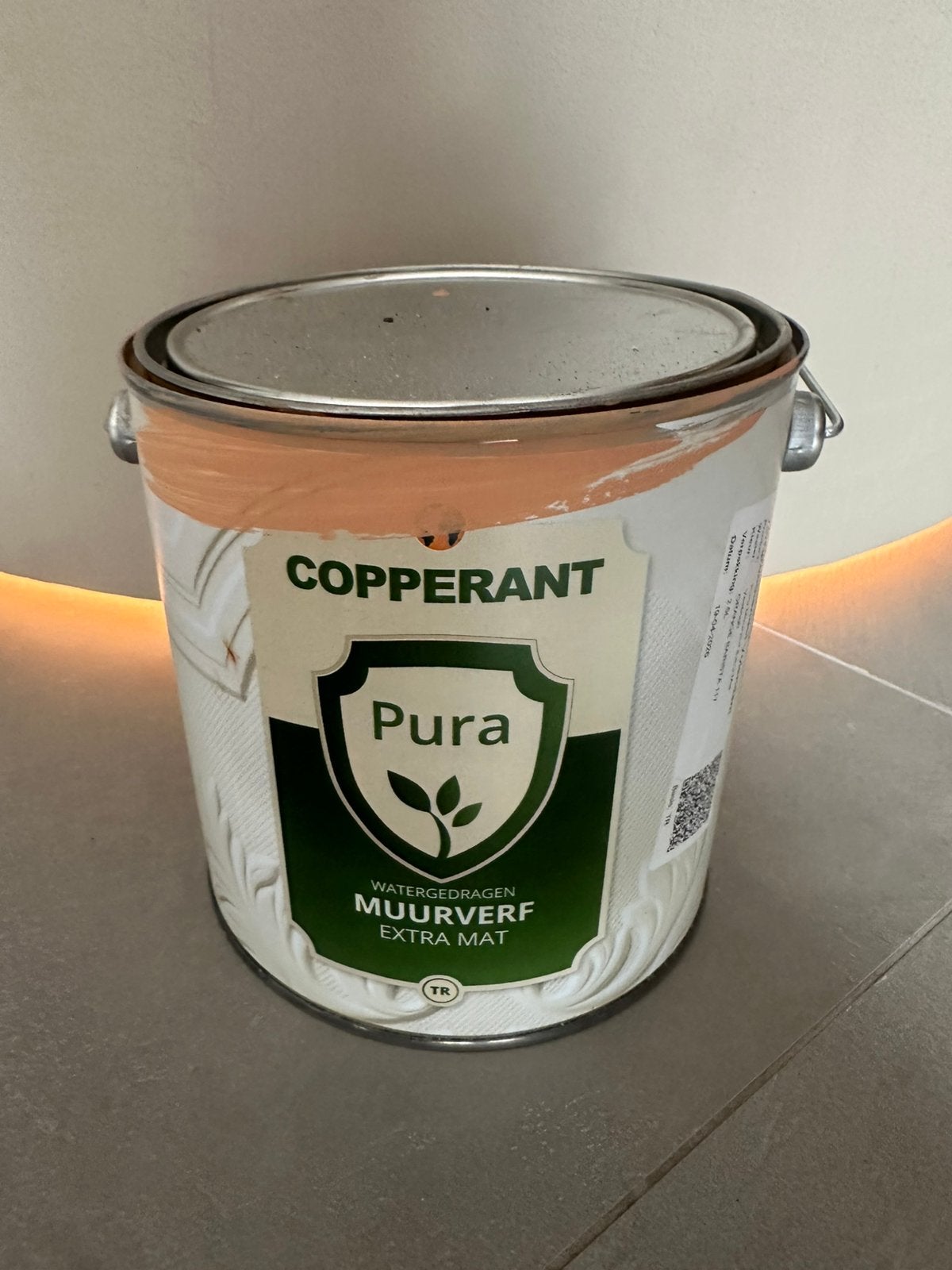 Copperant Pura Muurverf Extra Mat Barista Orange 1.5L, Doe-het-zelf en Verbouw, Verf, Beits en Lak, Ophalen, Gebruikt, Oranje