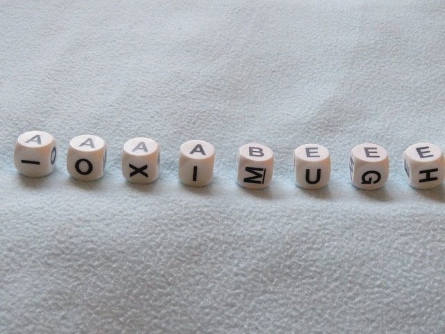 Boggle dobbelstenen met letters, 10 cent per stuk of gratis, Een of twee spelers, Ophalen, Nieuw, Hasbro