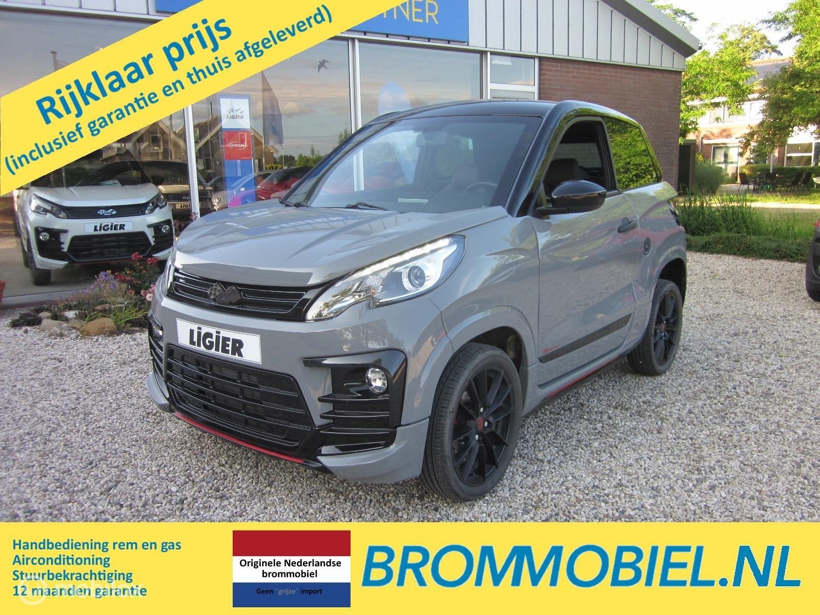 Ligier JS60 DCi Ultimate handbediening rem en gas brommobiel, Gebruikt, Ligier