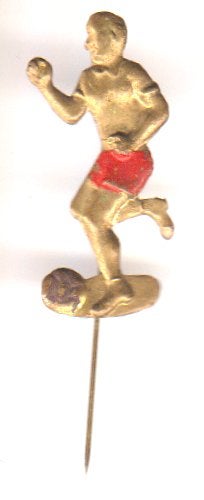 Voetbal(ler) goudkl. vintage speld, Verzenden, Zo goed als nieuw, Sport