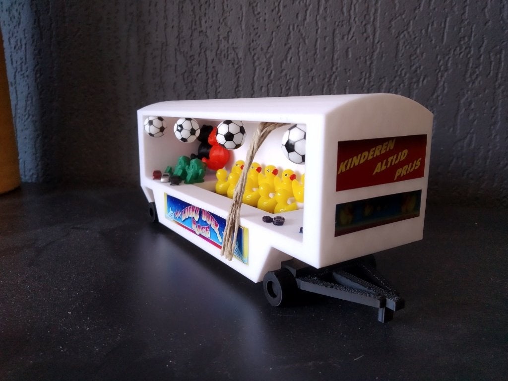 Spelwagen Lucky Duck, Touwtjestrek, Bussen gooien MINIATUUR, Ophalen of Verzenden, Nieuw, 1:32 tot 1:50