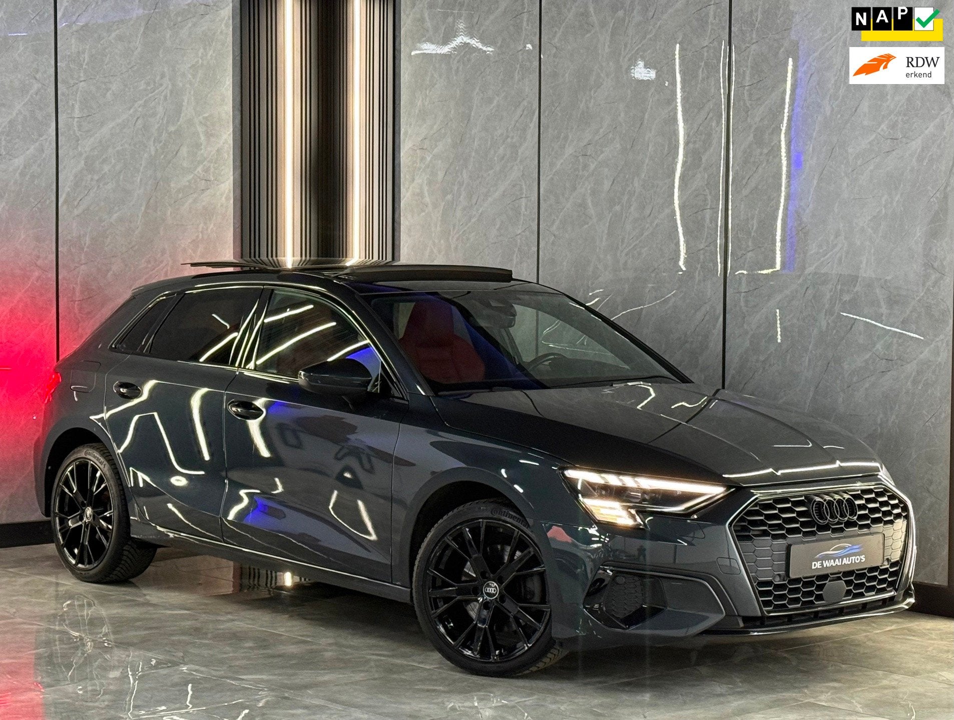 Audi A3 Sportback 40 TFSI e Pano | Matrix | Leer | Sfeer | K, Auto's, Gebruikt, Euro 6, 4 cilinders, Hybride Elektrisch/Benzine
