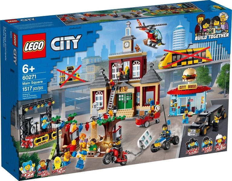 Lego City 60271 Marktplein *NIEUW* (incompleet), City, Lego, Nieuw, Ophalen of Verzenden