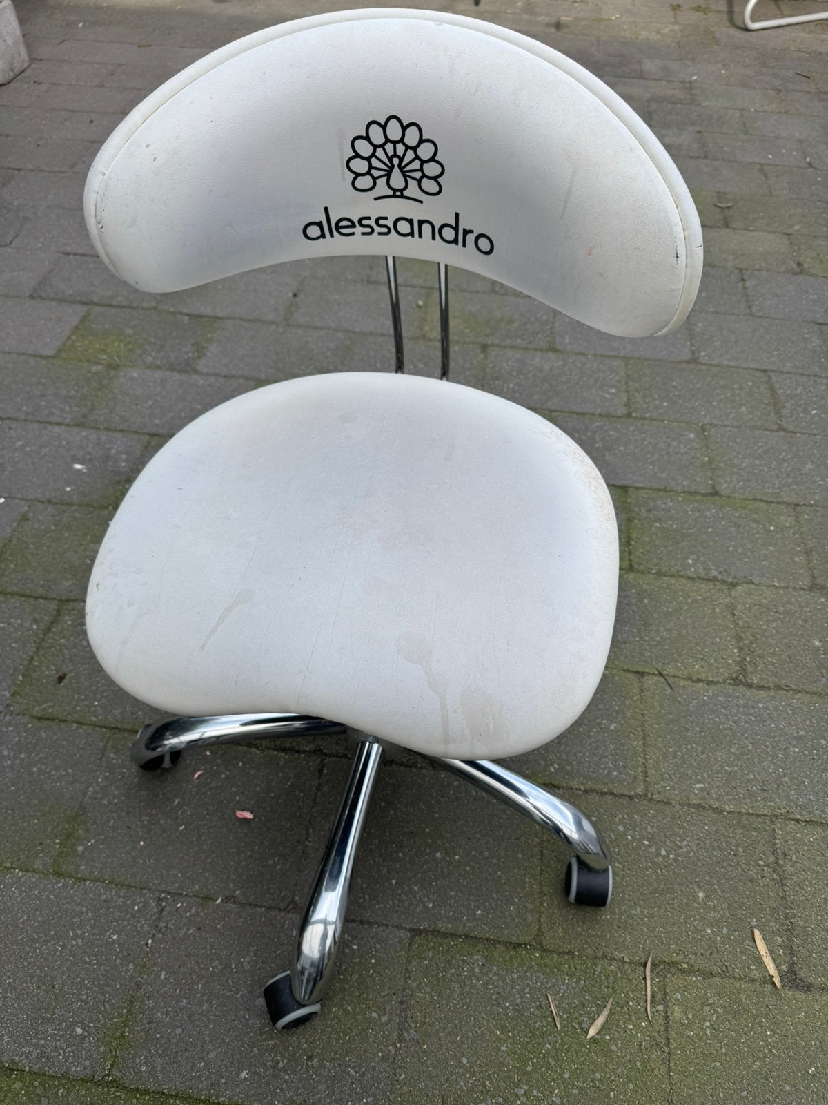 professionele zadelkruk nagelstyliste ergonomisch burostoel, Ophalen, Gebruikt, Wit, Bureaukruk
