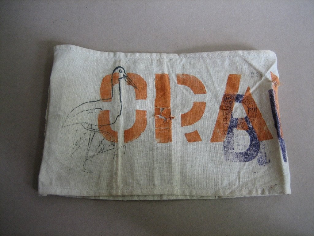 Armband WW2 Binnenlandse Strijdkrachten NBS Oranje Den Haag, Ophalen of Verzenden, Overige soorten, Nederland, Overige typen