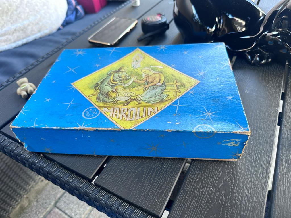 Vintage Marolin Kerststal Beeldjes Set - Geboorte Scène, Ophalen of Verzenden, Gebruikt, Beeld(je), Christendom | Katholiek