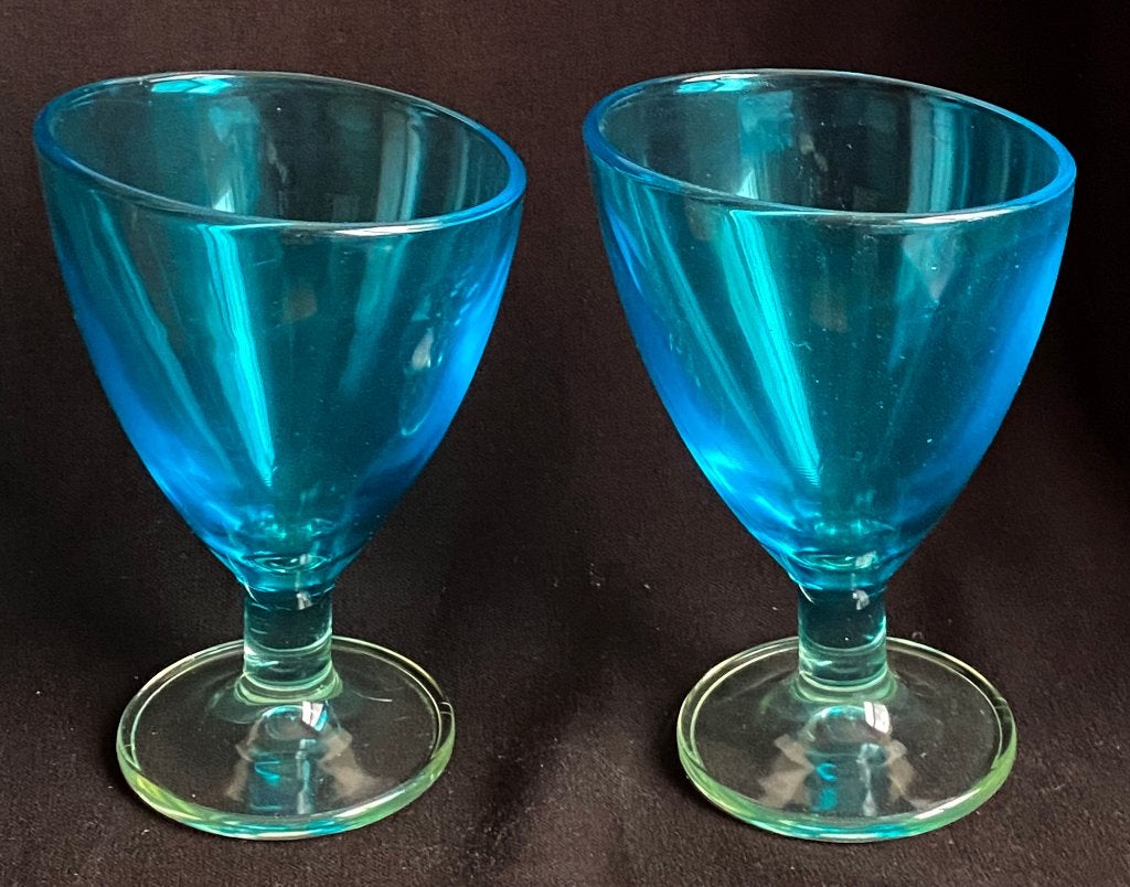 2 grote vintage dessert glazen van Trendhopper, Ø16x10,5xØ8, Huis en Inrichting, Glas of Glazen, Gebruikt, Vintage, Ophalen of Verzenden