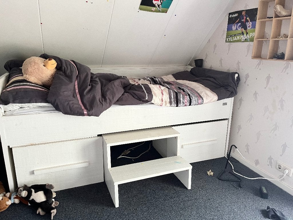 Kinderbed Coming, Ophalen, 85 tot 100 cm, Gebruikt, Lattenbodem