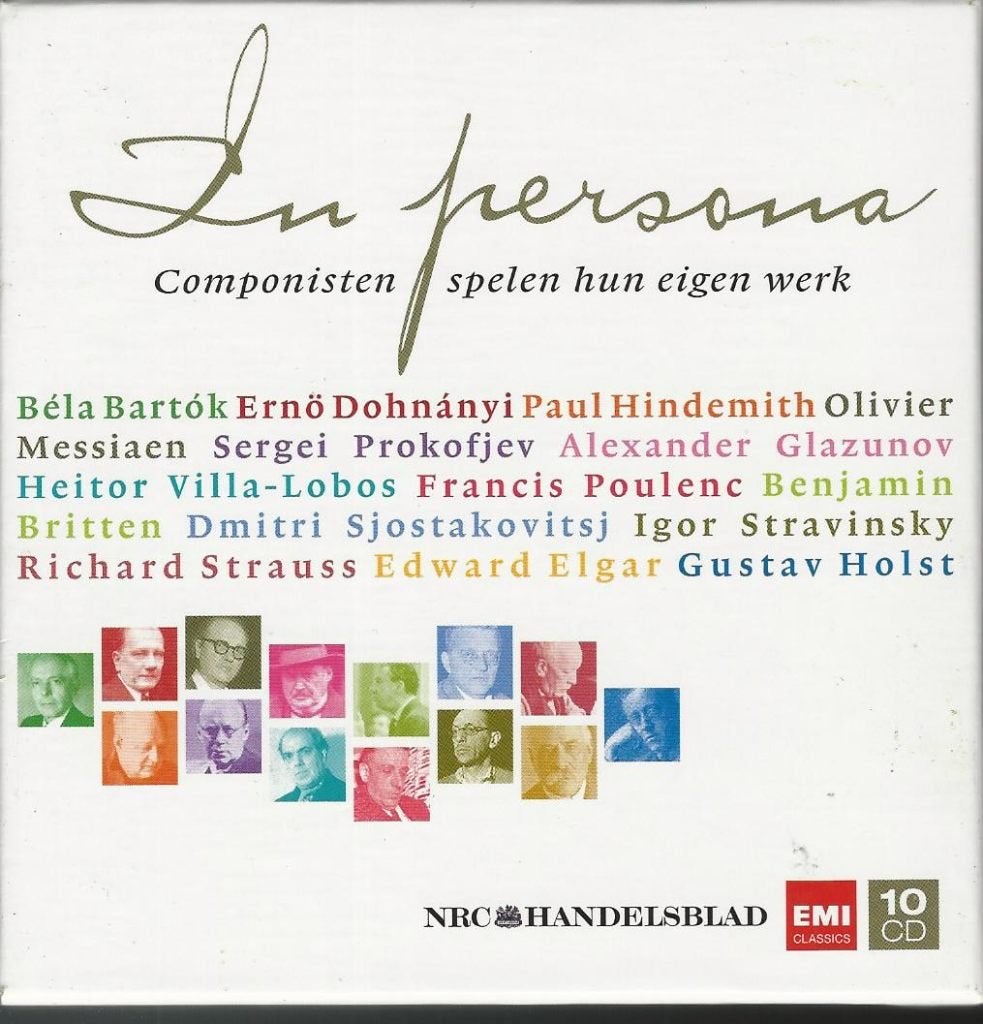 In Persona- Componisten Spelen Hun Eigen Werk=10cd BOX=14,99, Ophalen of Verzenden, Classicisme, Zo goed als nieuw, Kamermuziek