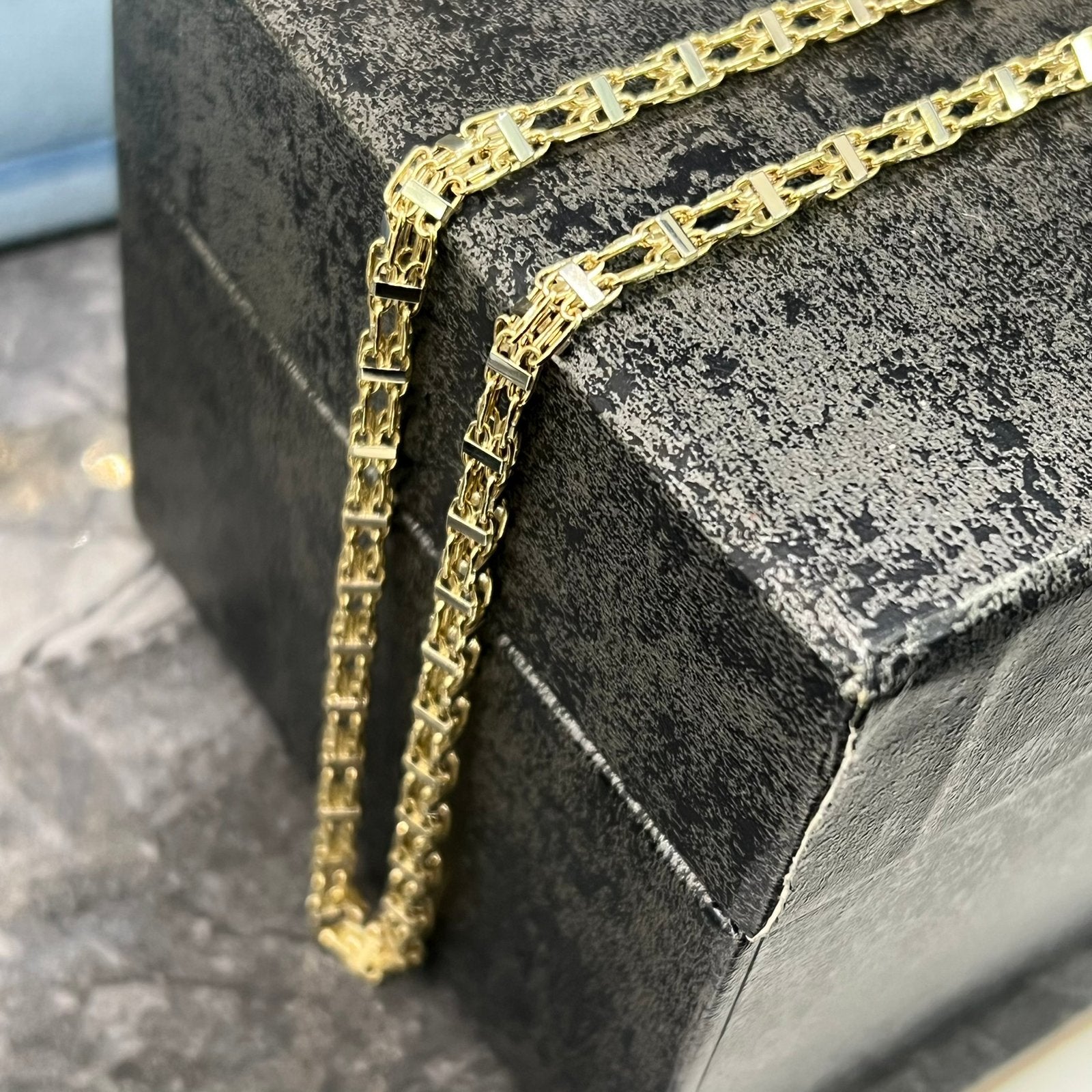 14k gouden magnum ketting massief schakel, Ophalen of Verzenden