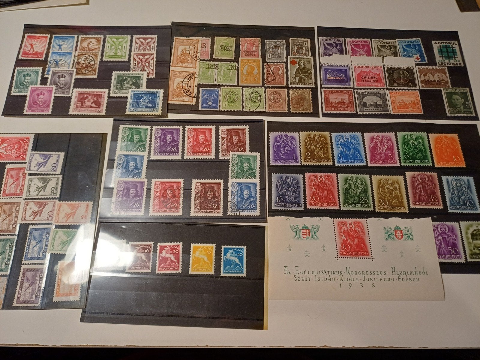 Hongarije en Roemenië oud op 7 kaarten, Postzegels en Munten, Ophalen of Verzenden, Buitenland