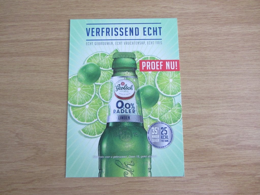 grolsch tafelkaart - 3, Ophalen of Verzenden, Zo goed als nieuw, Overige typen, Grolsch