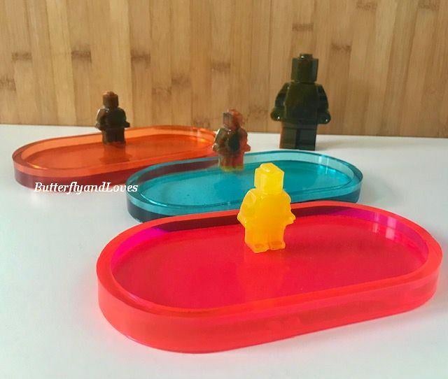 Uniek dienblad Lego schaaltje decoratie onderzetter Epoxy, Huis en Inrichting, Ophalen, Nieuw, Overig