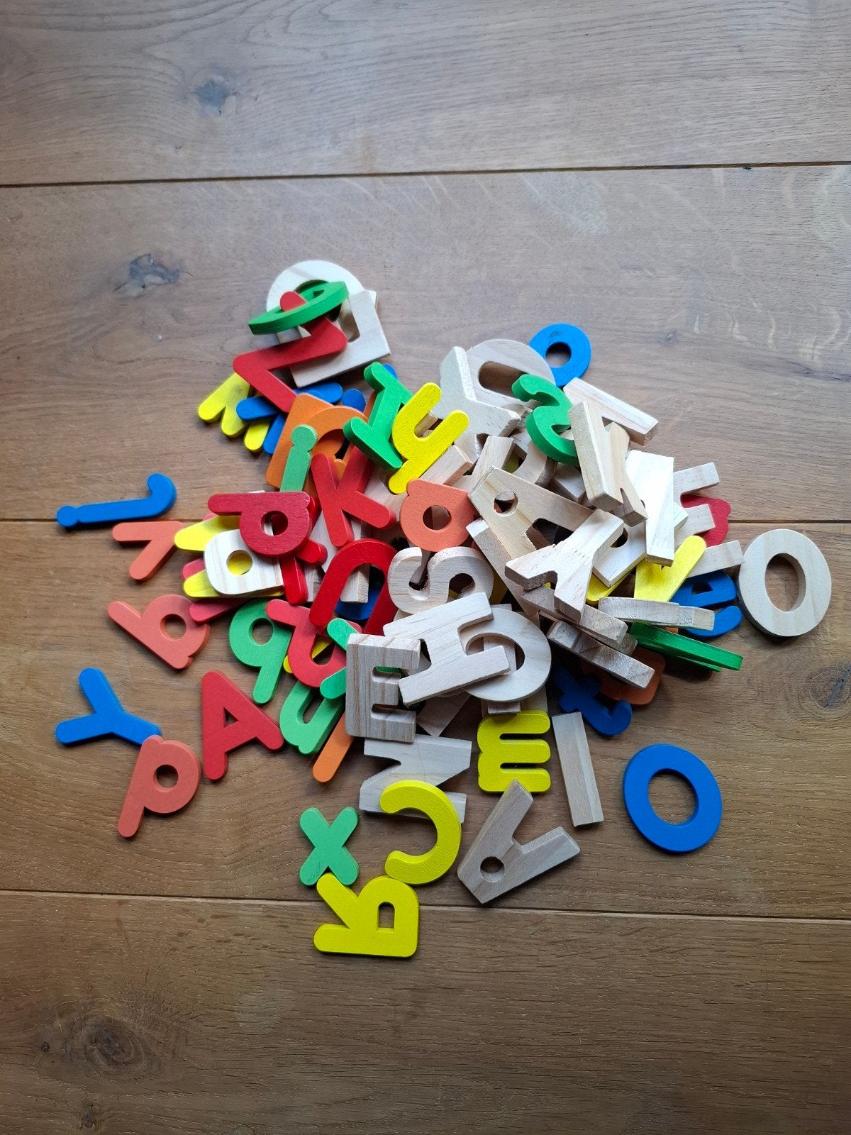 Houten letters - Educatief speelgoed, Ophalen of Verzenden, Gebruikt, Knutselen