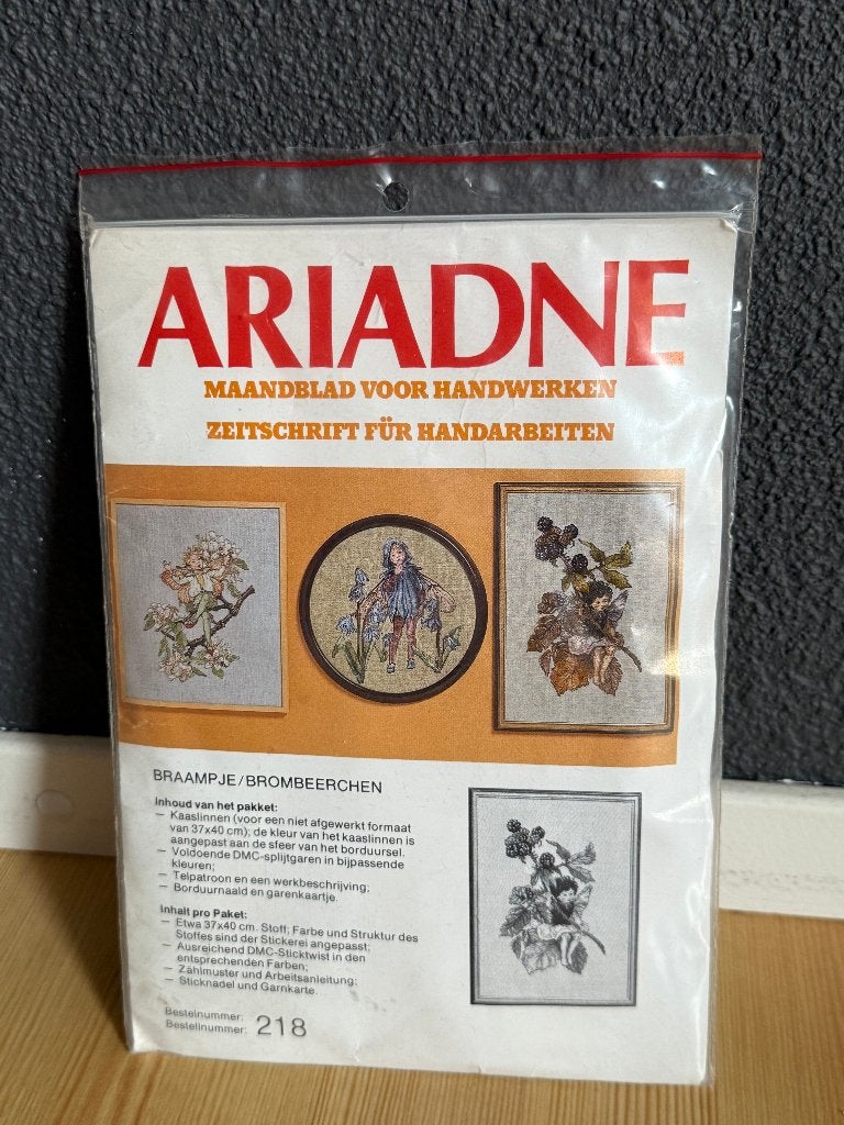 Vintage Ariadne borduurpakket - Braampje - nr. 218, Hobby en Vrije tijd, Ophalen of Verzenden, Nieuw, Handborduren, Borduurpakket