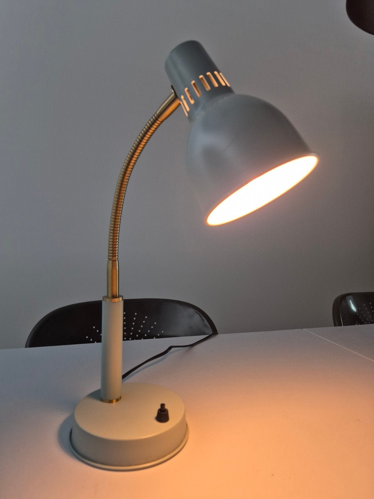 Bureaulamp groen en goud, Bureaulamp, Goud, Ophalen of Verzenden, Zo goed als nieuw