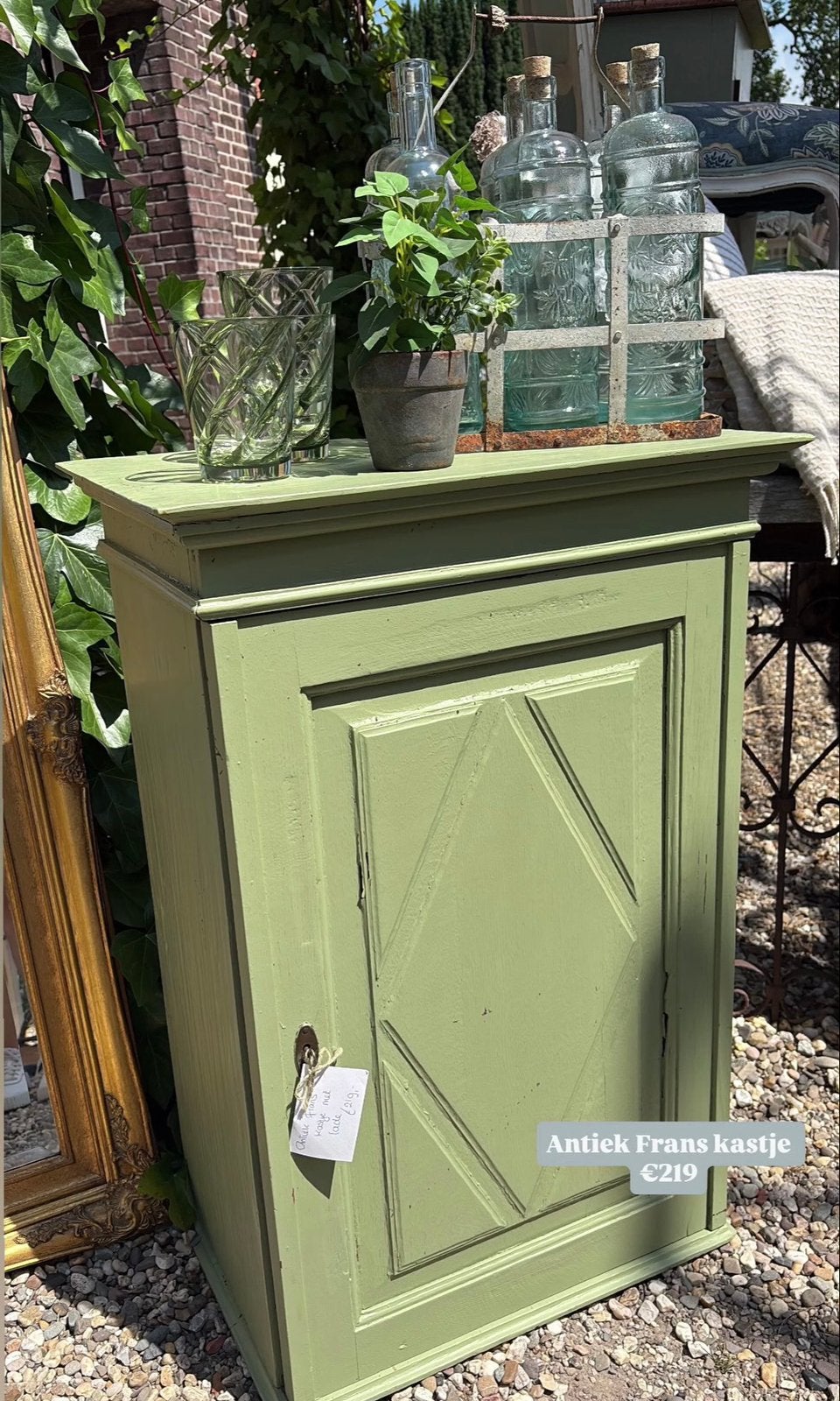 Groen kastje met deur landelijke stijl, Ophalen, Gebruikt, Hoofdtraat 15 de steeg, Info@ilfienile.nl