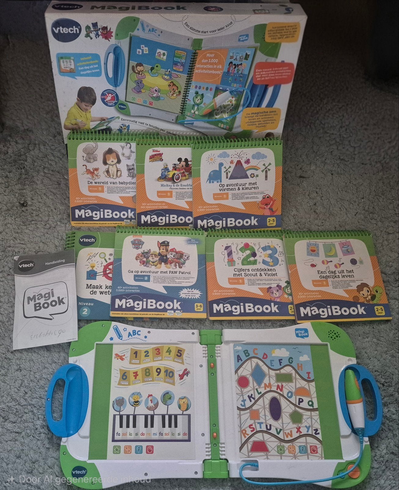 VTech MagiBook met 7  boeken - Educatief Speelgoed, Ophalen, Zo goed als nieuw, Knutselen, Met geluid