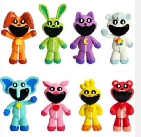 Smiling Critters figuren set 8 stuks (7-10cm)