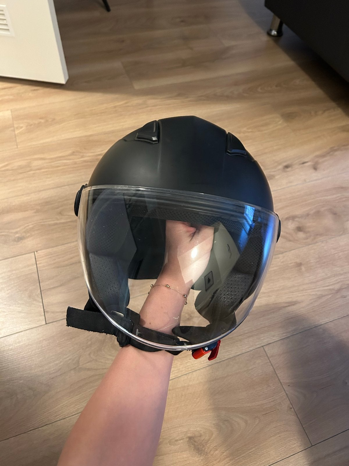 Vito UNO Helmets scooterhelm maat S - mat zwart, Fietsen en Brommers, Ophalen, Gebruikt, Small