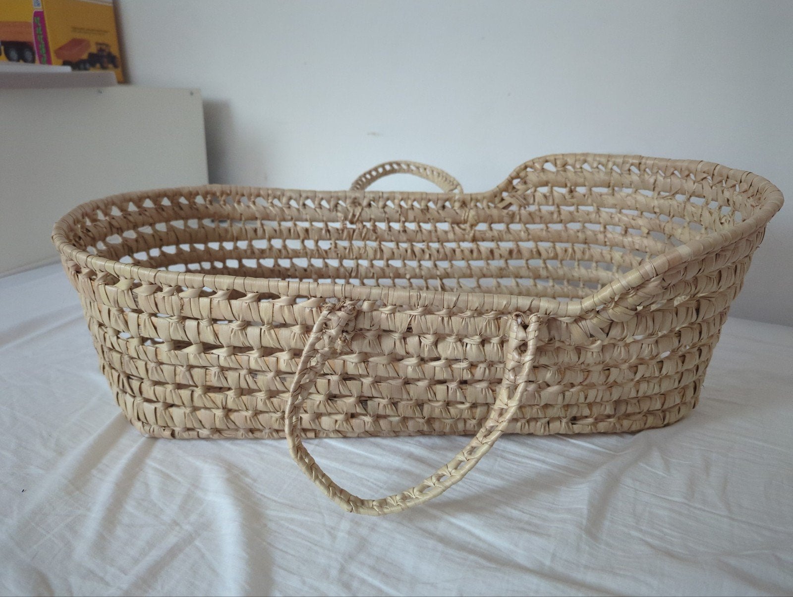 Rieten poppen draagmand mozes, Kinderen en Baby's, Ophalen of Verzenden, Gebruikt, Wieg