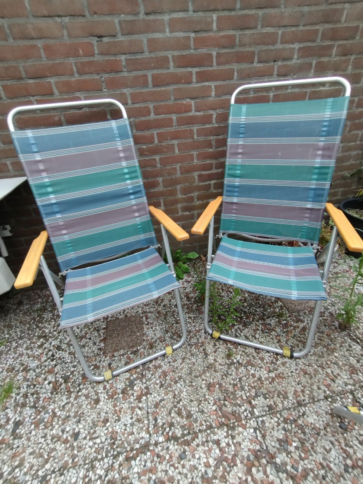 3 Lallemand / Crespo Campingstoelen - Ligstoel en Stoel, Caravans en Kamperen, Kampeermeubelen, Ophalen, Gebruikt, Campingstoel