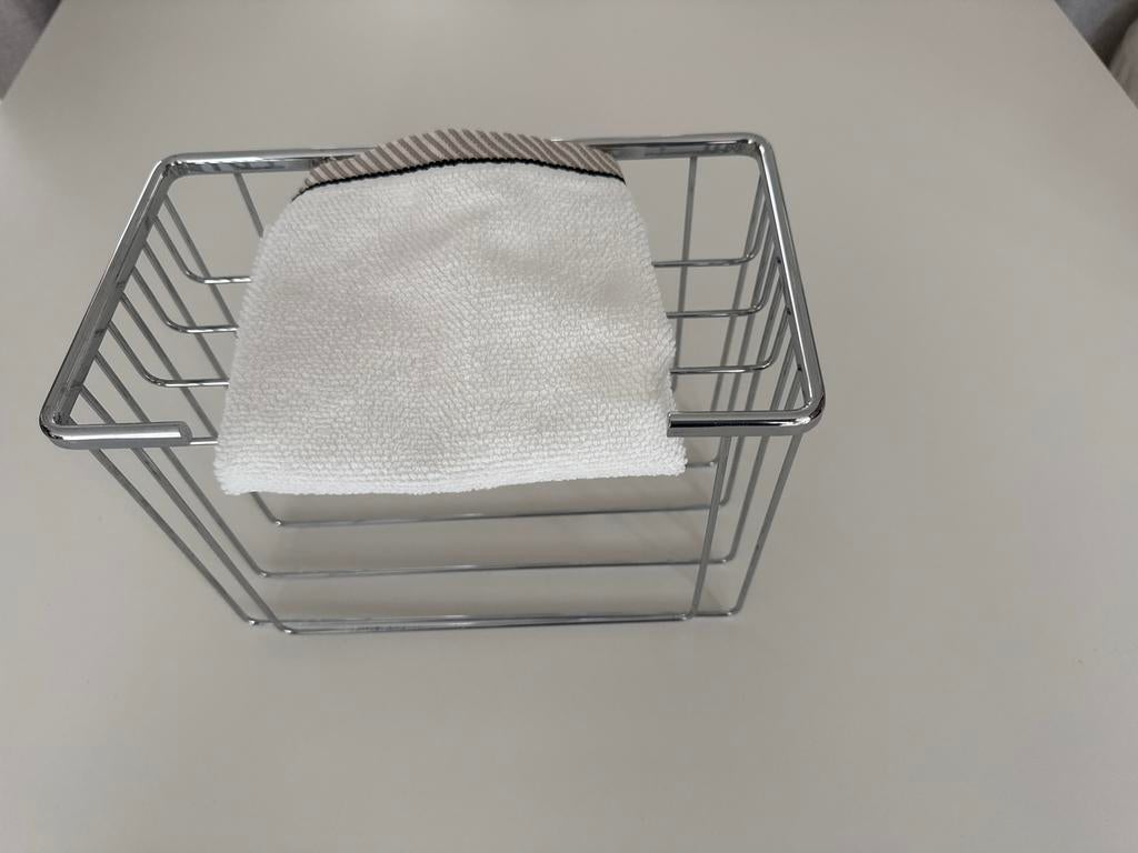 Geesa gastendoek rekje - Chroom - 26x15x19,5 cm, Ophalen of Verzenden, Gebruikt, Overige kleuren, Handdoekenrek