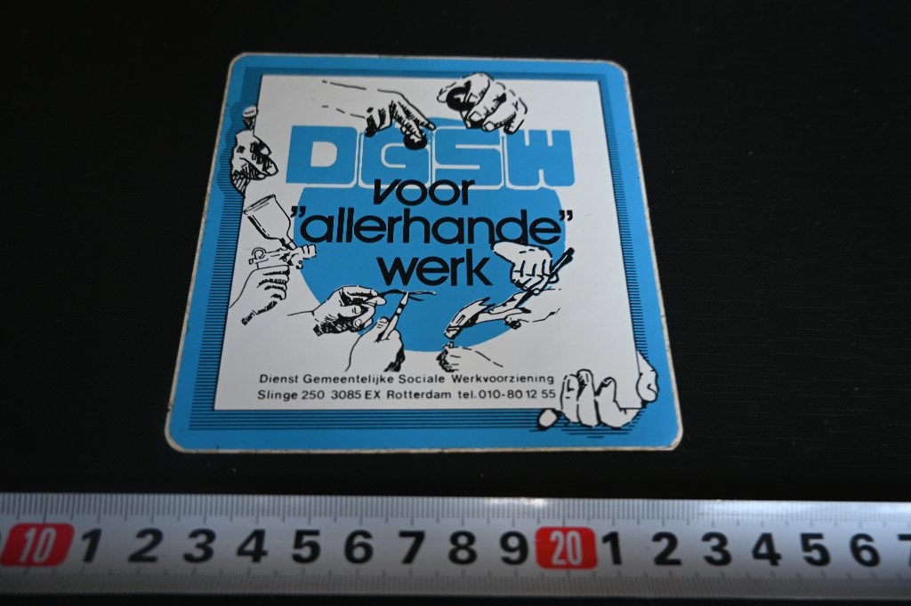 sticker Rotterdam DGSW voor allerhande werk, Verzamelen, Ophalen, Zo goed als nieuw