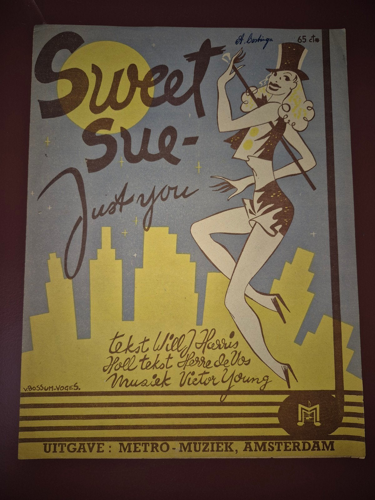 Sweet Sue - Just You bladmuziek (vintage), Muziek en Instrumenten, Piano, Gebruikt, Ophalen of Verzenden, Artiest of Componist