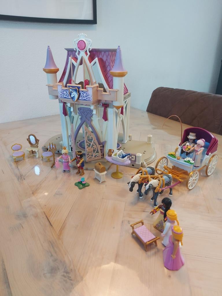 Playmobil Prinsessen Kasteel met Koets en Paarden, Ophalen of Verzenden, Gebruikt
