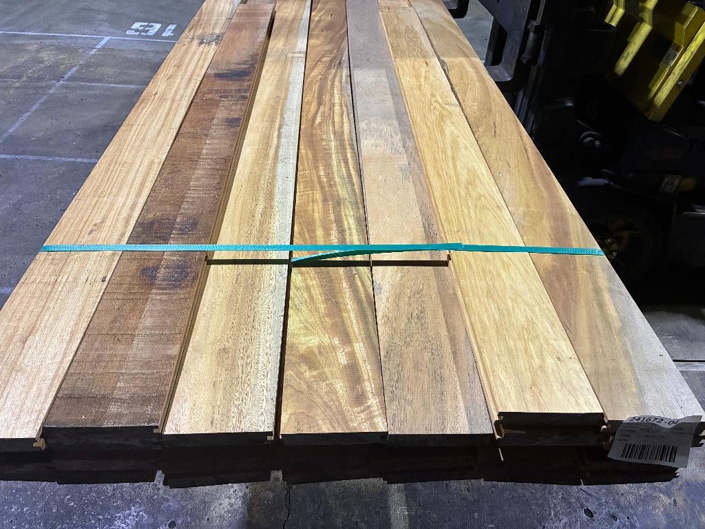 Vlonderplanken-planken-schutting-Hardhout-Timborana-28x135mm, Ophalen, Nieuw, Hout