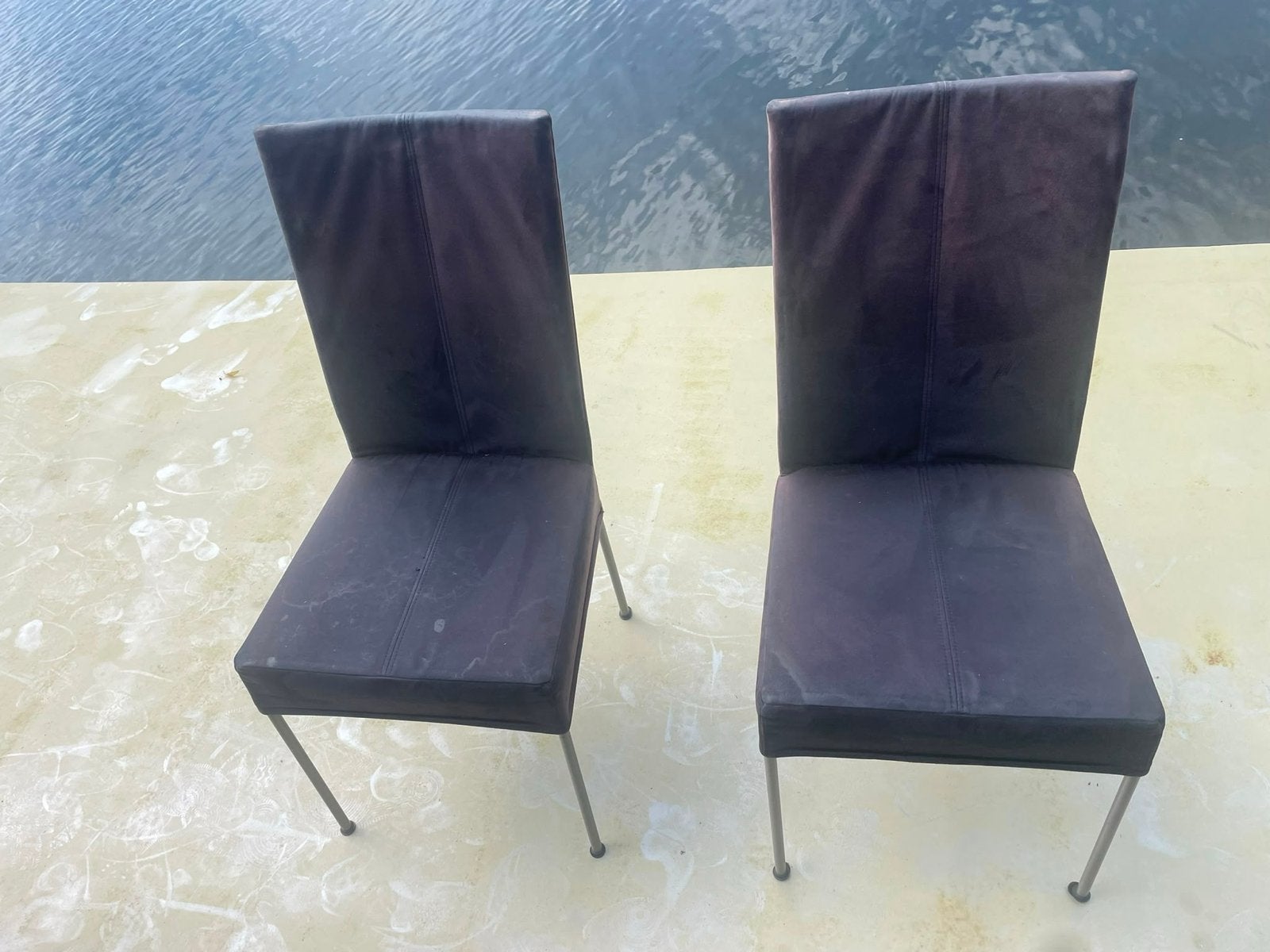 Gratis - Set van 6 eetkamerstoelen, merk HVS, model Fanta, Ophalen, Gebruikt, Zwart, Stof