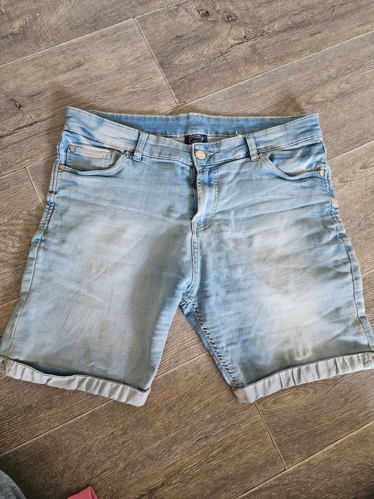 John Cabot spijkerbroek shorts maat L, Maat 52/54 (L), Blauw, Ophalen of Verzenden, John Cabot