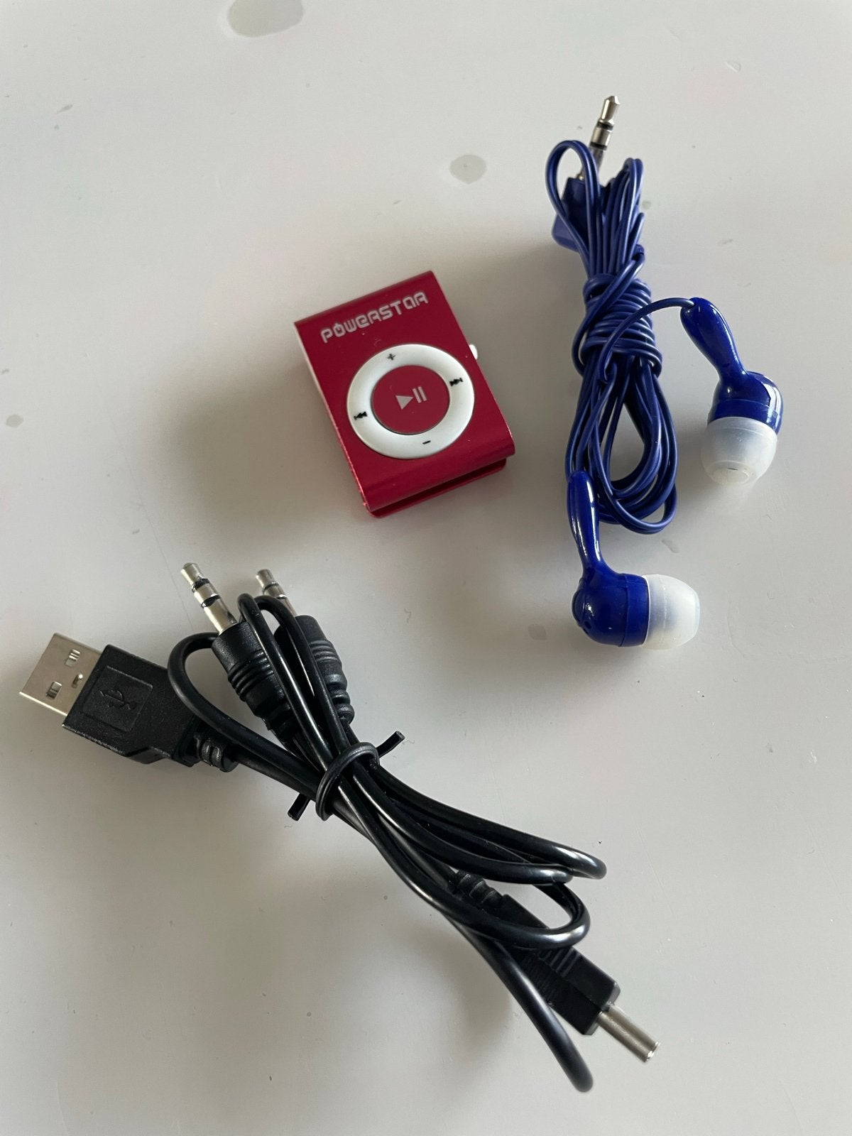 Powerstar MP3-speler met oortjes en USB-kabel, Ophalen of Verzenden, Gebruikt, Overige merken, Minder dan 2 GB