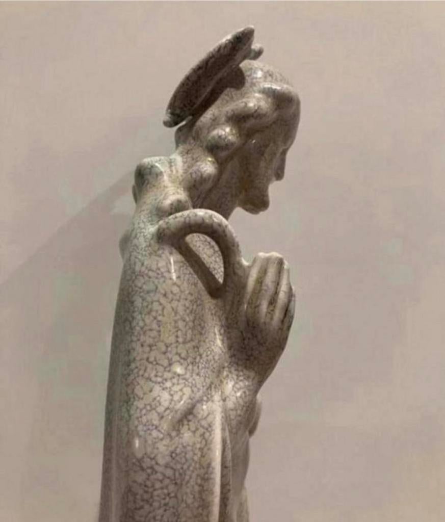 Leo Jungblut 1930 antiek Beeld Christus goede herder 35cm, Antiek en Kunst, Antiek | Religie, Ophalen of Verzenden