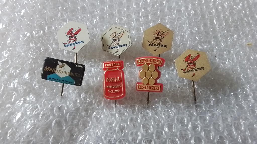 7 verschillende speldjes honing, Ophalen of Verzenden, Zo goed als nieuw, Overige onderwerpen